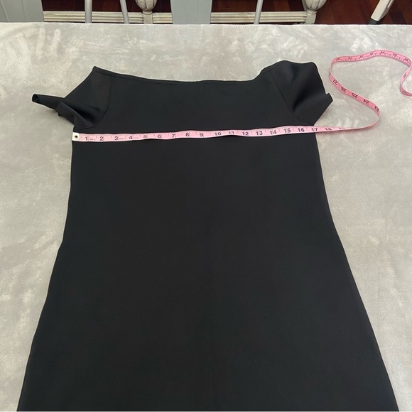 New! Helmut Lang Black Neoprene Off Shoulder Dress 21744 - Picture 8 of 11